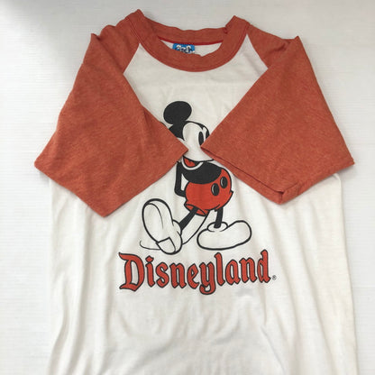 【中古品】【メンズ】 DISNEY ディズニー 90’s MICKEY RAGLAN T-SHIRT MADE IN USA 90年代 ミッキー ラグラン Tシャツ 半袖 トップス USA製 145-250726-yo-09-tei サイズ：M カラー：オレンジ 万代Net店
