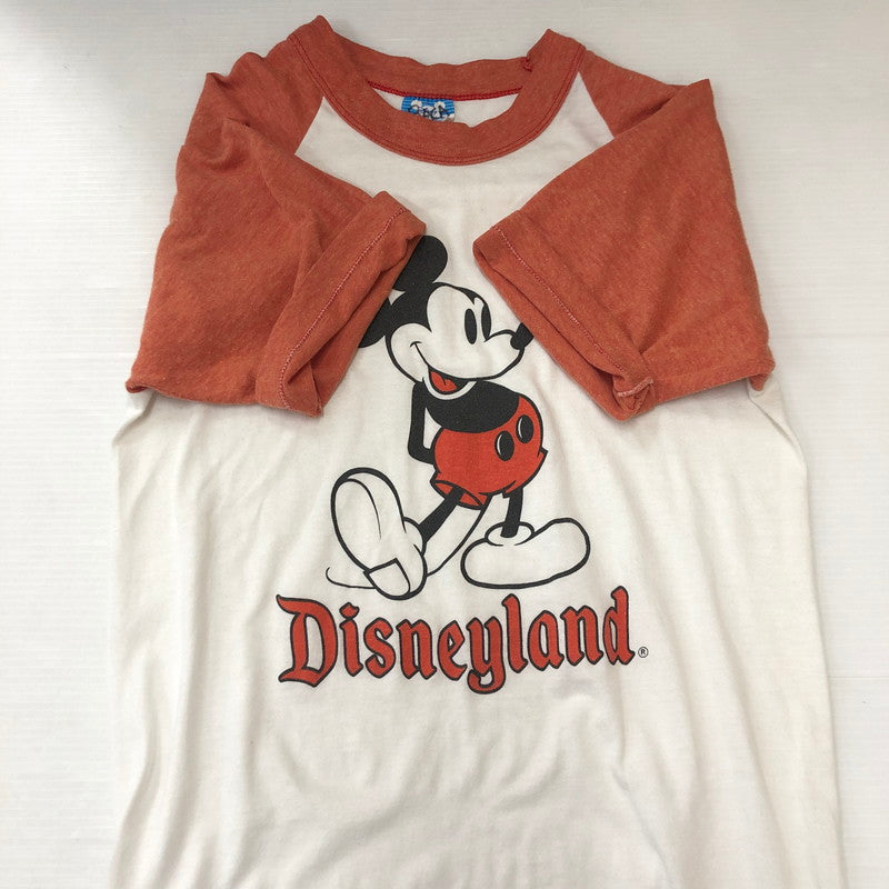 【中古品】【メンズ】 DISNEY ディズニー 90’s MICKEY RAGLAN T-SHIRT MADE IN USA 90年代 ミッキー ラグラン Tシャツ 半袖 トップス USA製 145-250726-yo-09-tei サイズ：M カラー：オレンジ 万代Net店