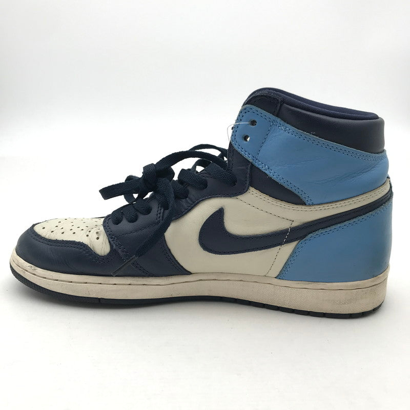 【中古品】【メンズ】 NIKE ナイキ 555088-140 AIR JORDAN 1 RETRO HIGH OG "OBSIDIAN UNIVERSITY BLUE エアジョーダン1 レトロ ハイカット スニーカー 靴 160-260515-ky-05-teih サイズ：28cm カラー：ブルー 万代Net店