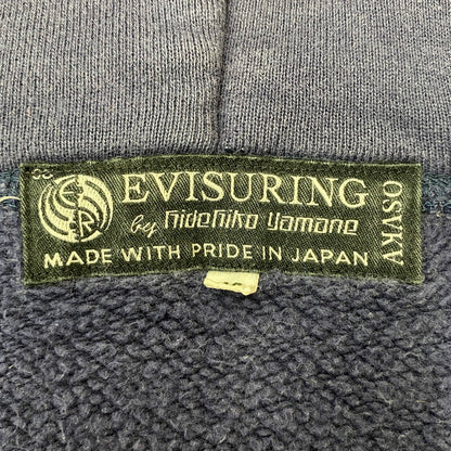 【中古品】【メンズ】 EVISU エヴィス × RING 別注 コラボ HICKORY FULL ZIP HOODIE ヒッコリー フルジップ フーディー トップス パーカー 145-250723-KS-17-tei カラー：ネイビー 万代Net店