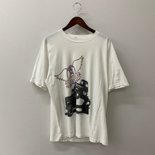 【現状渡し品】【メンズ】 UNKNOWN 80's AEROSMITH S/S PUMP TOUR TEE VINTAGE 80年代 エアロスミス ショートスリーブ パンプ ツアー Tシャツ 半袖 トップス ヴィンテージ 145-250723-KS-18-tei カラー：ホワイト 万代Net店