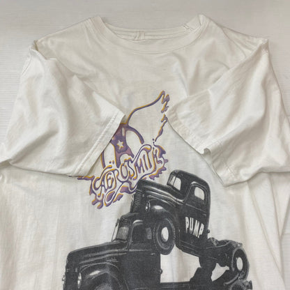 【現状渡し品】【メンズ】 UNKNOWN 80's AEROSMITH S/S PUMP TOUR TEE VINTAGE 80年代 エアロスミス ショートスリーブ パンプ ツアー Tシャツ 半袖 トップス ヴィンテージ 145-250723-KS-18-tei カラー：ホワイト 万代Net店