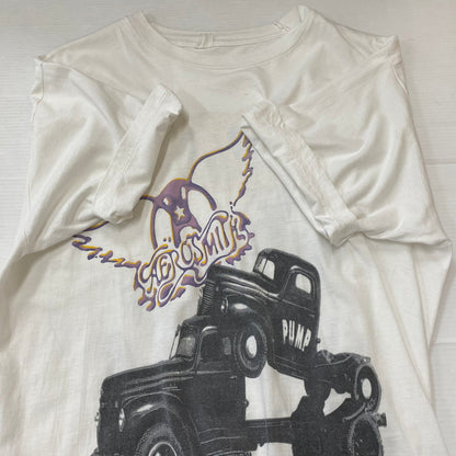 【現状渡し品】【メンズ】 UNKNOWN 80's AEROSMITH S/S PUMP TOUR TEE VINTAGE 80年代 エアロスミス ショートスリーブ パンプ ツアー Tシャツ 半袖 トップス ヴィンテージ 145-250723-KS-18-tei カラー：ホワイト 万代Net店