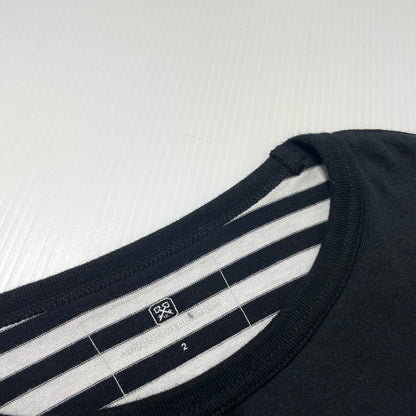【中古品】【メンズ】 UNIFOAM EXEPERIMENT ユニフォーム エクスペリメント L/S BORDER LAYERED TEE UE-180067 ロングスリーブ ボーダー レイヤード Tシャツ 長袖 トップス 142-260723-sa-04-tei サイズ：2 カラー：ブラック 万代Net店