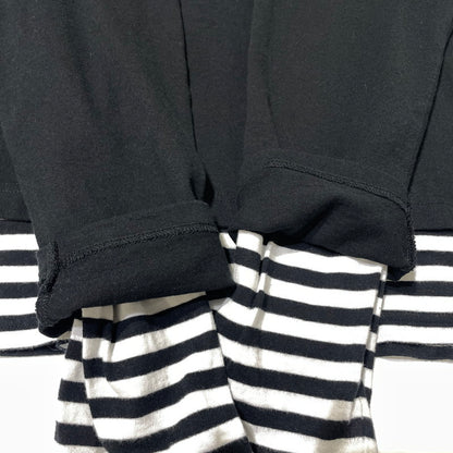 【中古品】【メンズ】 UNIFOAM EXEPERIMENT ユニフォーム エクスペリメント L/S BORDER LAYERED TEE UE-180067 ロングスリーブ ボーダー レイヤード Tシャツ 長袖 トップス 142-260723-sa-04-tei サイズ：2 カラー：ブラック 万代Net店