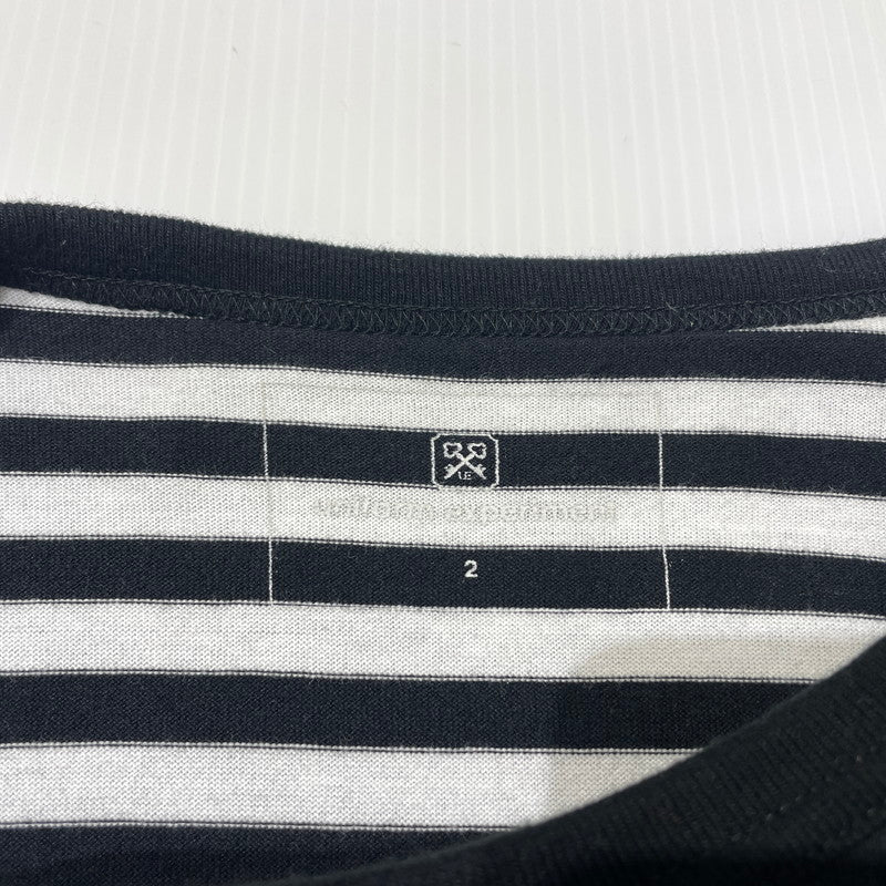 【中古品】【メンズ】 UNIFOAM EXEPERIMENT ユニフォーム エクスペリメント L/S BORDER LAYERED TEE UE-180067 ロングスリーブ ボーダー レイヤード Tシャツ 長袖 トップス 142-260723-sa-04-tei サイズ：2 カラー：ブラック 万代Net店