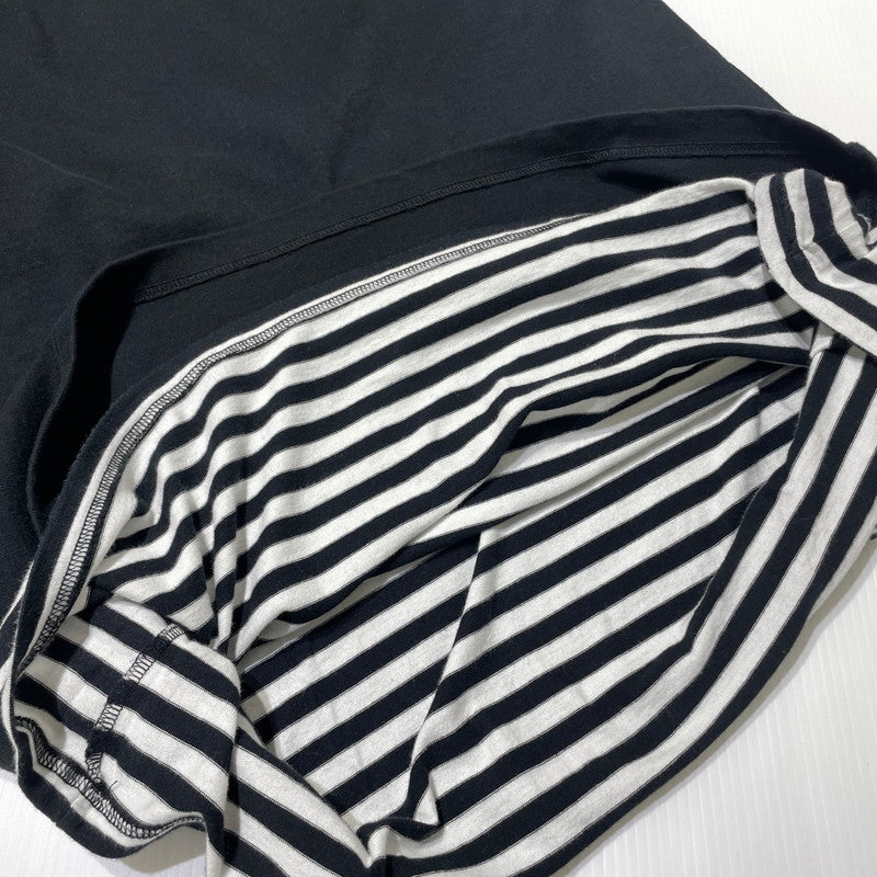【中古品】【メンズ】 UNIFOAM EXEPERIMENT ユニフォーム エクスペリメント L/S BORDER LAYERED TEE UE-180067 ロングスリーブ ボーダー レイヤード Tシャツ 長袖 トップス 142-260723-sa-04-tei サイズ：2 カラー：ブラック 万代Net店