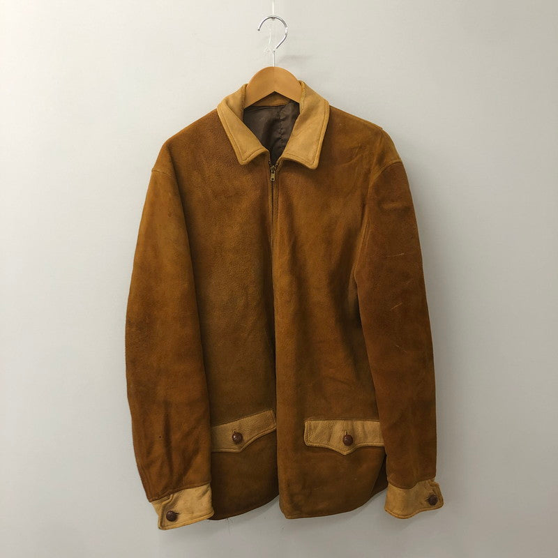 【現状渡し品】【メンズ】 UNKOWN 50～70's SUEDE LAMB LEATHER JACKET VINTAGE 50~70年代 スエード ラム レザー ジャケット アウタ－ ヴィンテージ 145-250726-yo-06-tei サイズ：表記無し カラー：キャメル 万代Net店