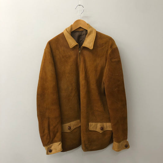 【現状渡し品】【メンズ】 UNKOWN 50～70's SUEDE LAMB LEATHER JACKET VINTAGE 50~70年代 スエード ラム レザー ジャケット アウタ－ ヴィンテージ 145-250726-yo-06-tei サイズ：表記無し カラー：キャメル 万代Net店