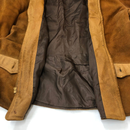 【現状渡し品】【メンズ】 UNKOWN 50～70's SUEDE LAMB LEATHER JACKET VINTAGE 50~70年代 スエード ラム レザー ジャケット アウタ－ ヴィンテージ 145-250726-yo-06-tei サイズ：表記無し カラー：キャメル 万代Net店