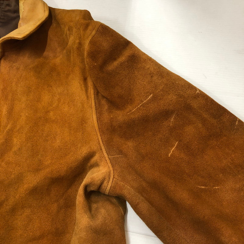 【現状渡し品】【メンズ】 UNKOWN 50～70's SUEDE LAMB LEATHER JACKET VINTAGE 50~70年代 スエード ラム レザー ジャケット アウタ－ ヴィンテージ 145-250726-yo-06-tei サイズ：表記無し カラー：キャメル 万代Net店