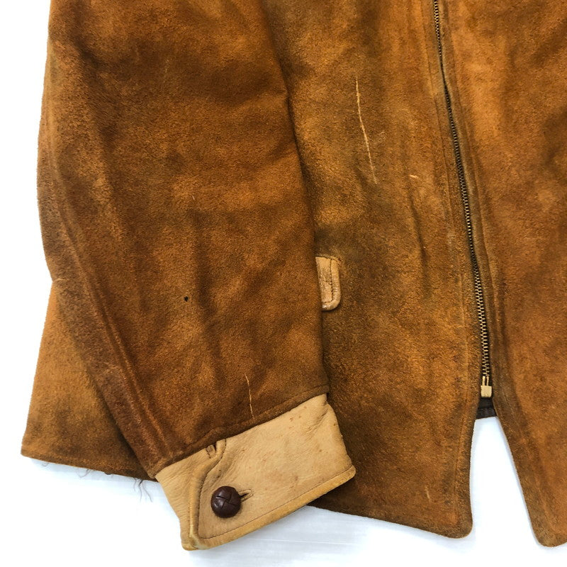 【現状渡し品】【メンズ】 UNKOWN 50～70's SUEDE LAMB LEATHER JACKET VINTAGE 50~70年代 スエード ラム レザー ジャケット アウタ－ ヴィンテージ 145-250726-yo-06-tei サイズ：表記無し カラー：キャメル 万代Net店