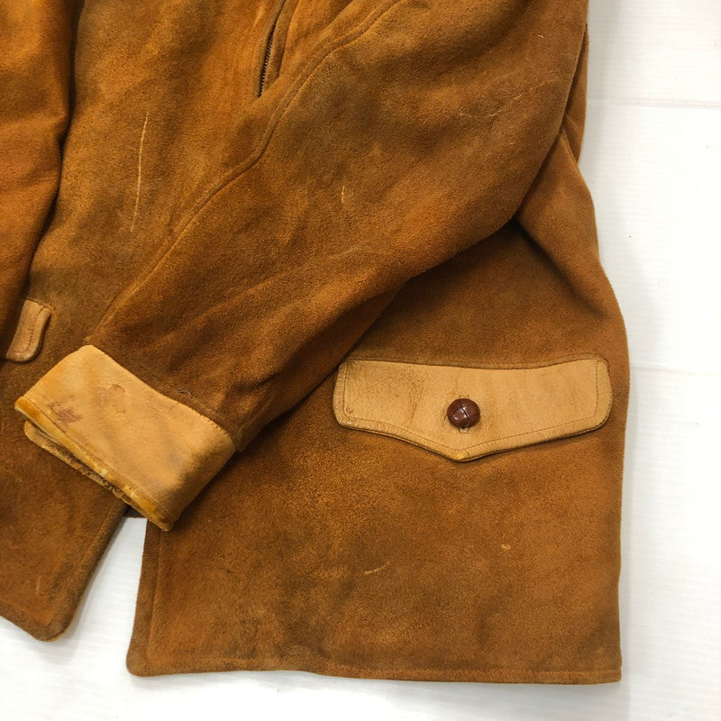 【現状渡し品】【メンズ】 UNKOWN 50～70's SUEDE LAMB LEATHER JACKET VINTAGE 50~70年代 スエード ラム レザー ジャケット アウタ－ ヴィンテージ 145-250726-yo-06-tei サイズ：表記無し カラー：キャメル 万代Net店