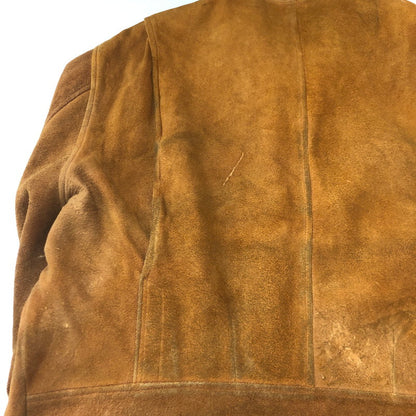 【現状渡し品】【メンズ】 UNKOWN 50～70's SUEDE LAMB LEATHER JACKET VINTAGE 50~70年代 スエード ラム レザー ジャケット アウタ－ ヴィンテージ 145-250726-yo-06-tei サイズ：表記無し カラー：キャメル 万代Net店
