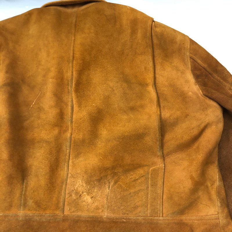 【現状渡し品】【メンズ】 UNKOWN 50～70's SUEDE LAMB LEATHER JACKET VINTAGE 50~70年代 スエード ラム レザー ジャケット アウタ－ ヴィンテージ 145-250726-yo-06-tei サイズ：表記無し カラー：キャメル 万代Net店