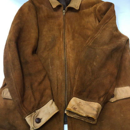 【現状渡し品】【メンズ】 UNKOWN 50～70's SUEDE LAMB LEATHER JACKET VINTAGE 50~70年代 スエード ラム レザー ジャケット アウタ－ ヴィンテージ 145-250726-yo-06-tei サイズ：表記無し カラー：キャメル 万代Net店