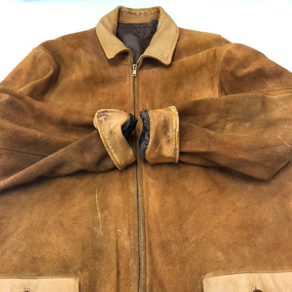 【現状渡し品】【メンズ】 UNKOWN 50～70's SUEDE LAMB LEATHER JACKET VINTAGE 50~70年代 スエード ラム レザー ジャケット アウタ－ ヴィンテージ 145-250726-yo-06-tei サイズ：表記無し カラー：キャメル 万代Net店