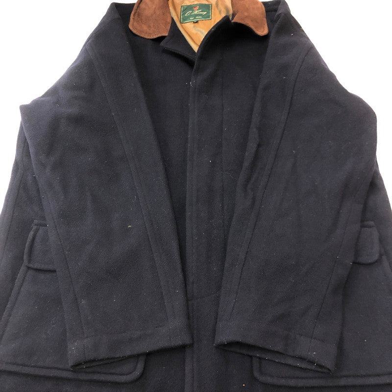 【中古品】【メンズ】 O.HENRY オーヘンリー SUEDE COAT OLW-42009 襟スウェード コート アウタ－ 145-250726-yo-05-tei サイズ：L カラー：ネイビー 万代Net店