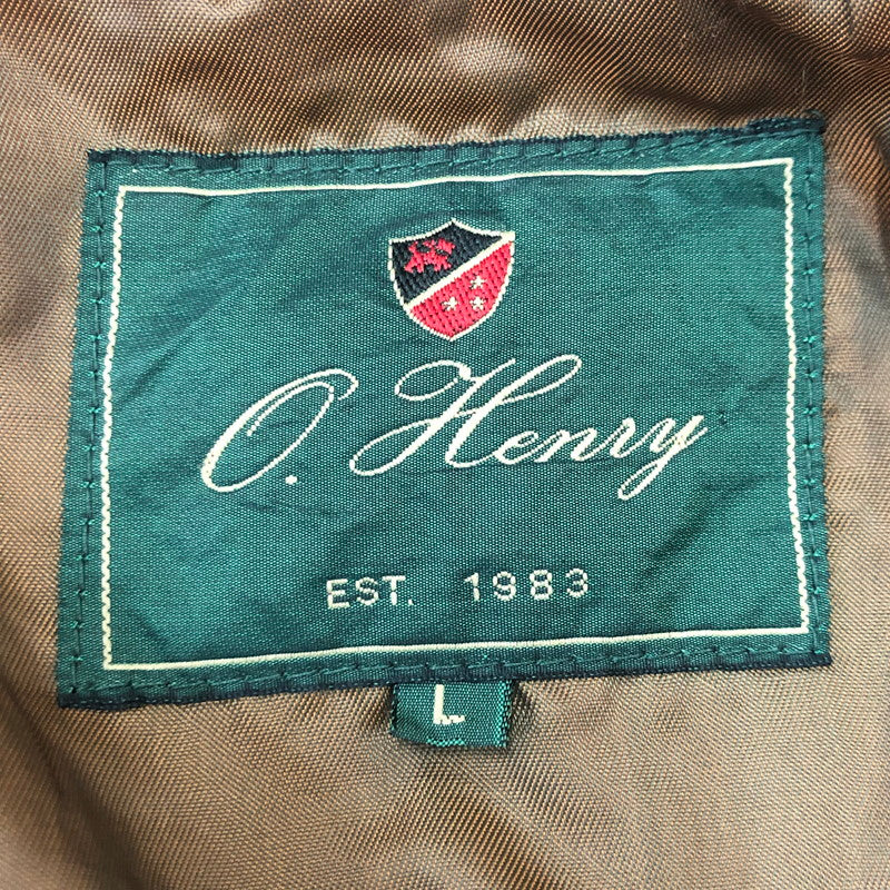 【中古品】【メンズ】 O.HENRY オーヘンリー SUEDE COAT OLW-42009 襟スウェード コート アウタ－ 145-250726-yo-05-tei サイズ：L カラー：ネイビー 万代Net店