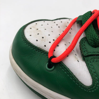【中古品】【メンズ】 NIKE ナイキ × OFF-WHITE オフホワイト 別注 コラボ 19AW DUNK LOW LTHR CT0856-100 ダンク ロー エルティエイチアール スニーカー 靴 160-250727-KS-02-tei カラー：WHITE/PINE GREEN 万代Net店