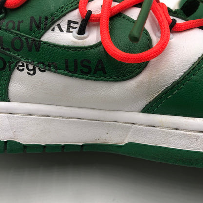 【中古品】【メンズ】 NIKE ナイキ × OFF-WHITE オフホワイト 別注 コラボ 19AW DUNK LOW LTHR CT0856-100 ダンク ロー エルティエイチアール スニーカー 靴 160-250727-KS-02-tei カラー：WHITE/PINE GREEN 万代Net店