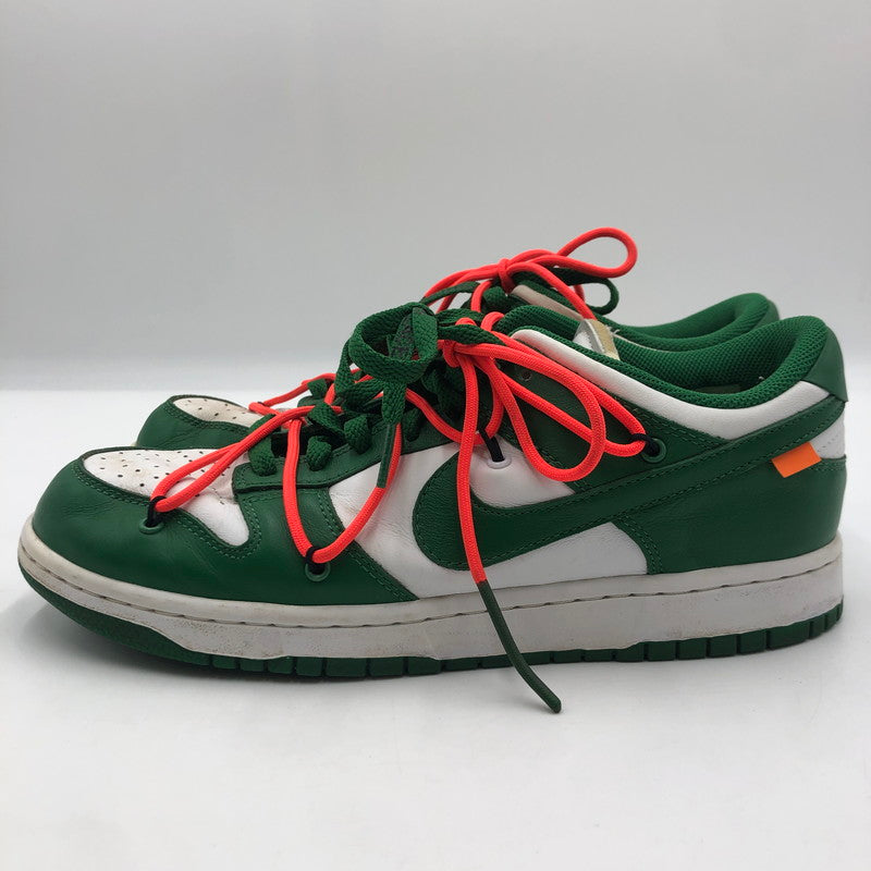 【中古品】【メンズ】 NIKE ナイキ × OFF-WHITE オフホワイト 別注 コラボ 19AW DUNK LOW LTHR CT0856-100 ダンク ロー エルティエイチアール スニーカー 靴 160-250727-KS-02-tei カラー：WHITE/PINE GREEN 万代Net店