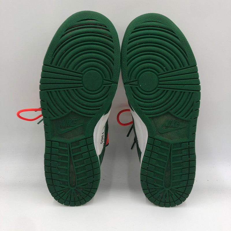 【中古品】【メンズ】 NIKE ナイキ × OFF-WHITE オフホワイト 別注 コラボ 19AW DUNK LOW LTHR CT0856-100 ダンク ロー エルティエイチアール スニーカー 靴 160-250727-KS-02-tei カラー：WHITE/PINE GREEN 万代Net店