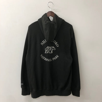 【中古品】【メンズ】 THE NORTH FACE ザ・ノースフェイス SHIRETOKO NATURE FOUNDATION KOMNUPURI HOODIE NT62438R 知床財団 コムヌプリ フーディ 長袖 トップス プルオーバー パーカー 144-250729-yo-14-tei サイズ：XL カラー：ブラック 万代Net店