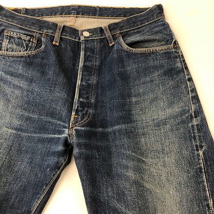 【現状渡し品】【メンズ】 Levi's リーバイス 60's 501XX DENIM PANTS VINTAGE 60年代 デニム パンツ ボトムス ジーンズ ヴィンテージ ボタン裏刻印2 不均等V ギャラなし 紙パッチモデル 156-250726-yo-32-tei サイズ：表記無し カラー：インディゴ 万代Net店