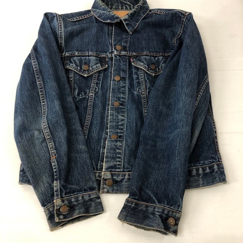 【現状渡し品】【メンズ】 Levi's リーバイス 70's DENIM TRACKER JACKET 70505 VINTAGE 70年代 デニム トラッカー ジャケット ライトアウター ヴィンテージ ボタン裏刻印524 不均等V 145-250726-yo-31-tei サイズ：表記無し カラー：インディゴ 万代Net店