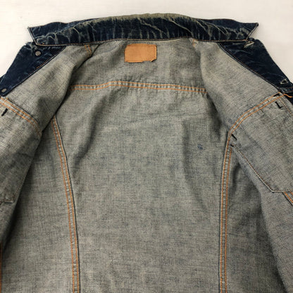 【現状渡し品】【メンズ】 Levi's リーバイス 70's DENIM TRACKER JACKET 70505 VINTAGE 70年代 デニム トラッカー ジャケット ライトアウター ヴィンテージ ボタン裏刻印524 不均等V 145-250726-yo-31-tei サイズ：表記無し カラー：インディゴ 万代Net店