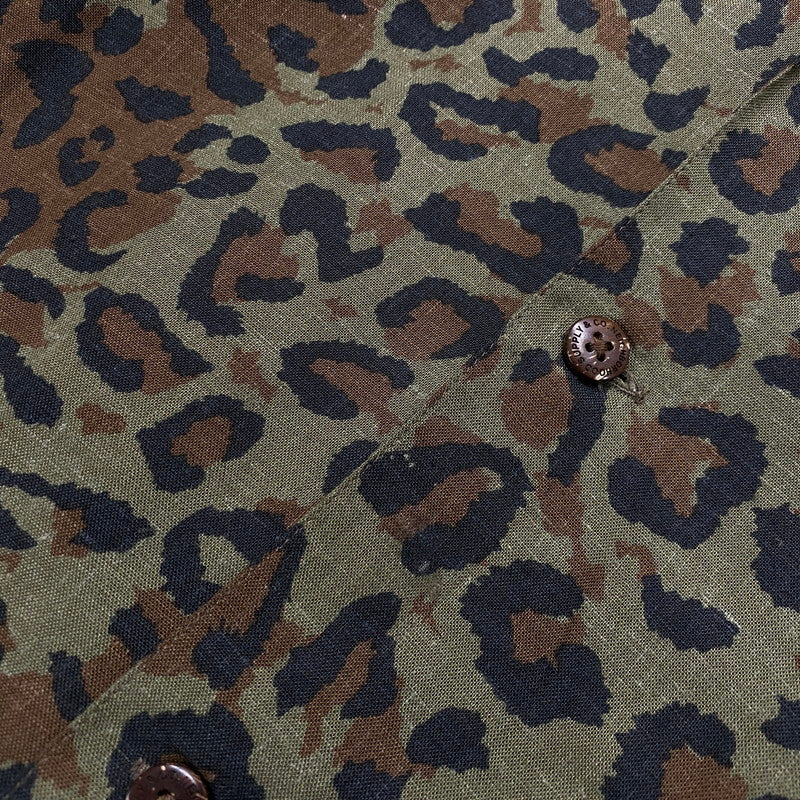 【中古品】【メンズ】 20SS ALOHA.LEOPARD S/S SHIRT 201TSNH-SHM05 アロハ レオパード ショートスリーブ シャツ 半袖 トップス 142-250729-yo-11-fuzh サイズ：L カラー：カーキ 万代Net店