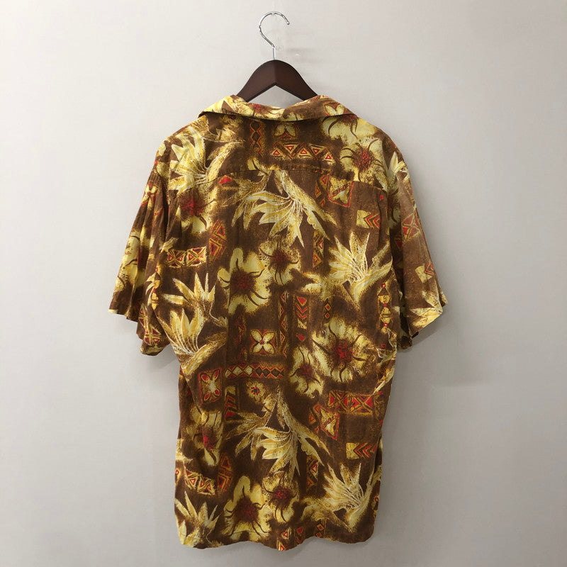 【中古品】【メンズ】 UNKNOWN 50~60's S/S OPEN COLLAR SHIRT MADE IN HAWAII VINTAGE 50~60年代 ショートスリーブ オープンカラー シャツ 半袖 トップス ヴィンテージ 145-250729-yo-22-tei サイズ：XL カラー：ブラウン 万代Net店