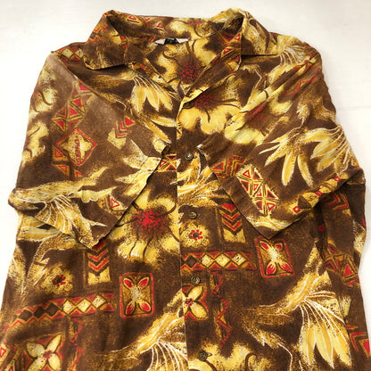 【中古品】【メンズ】 UNKNOWN 50~60's S/S OPEN COLLAR SHIRT MADE IN HAWAII VINTAGE 50~60年代 ショートスリーブ オープンカラー シャツ 半袖 トップス ヴィンテージ 145-250729-yo-22-tei サイズ：XL カラー：ブラウン 万代Net店