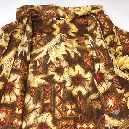 【中古品】【メンズ】 UNKNOWN 50~60's S/S OPEN COLLAR SHIRT MADE IN HAWAII VINTAGE 50~60年代 ショートスリーブ オープンカラー シャツ 半袖 トップス ヴィンテージ 145-250729-yo-22-tei サイズ：XL カラー：ブラウン 万代Net店