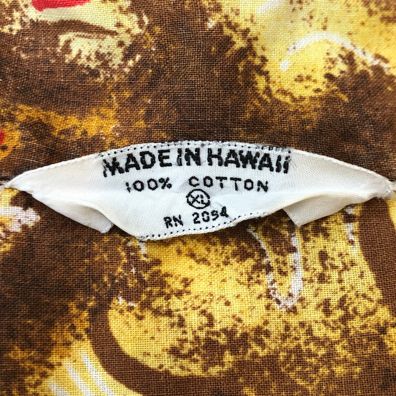 【中古品】【メンズ】 UNKNOWN 50~60's S/S OPEN COLLAR SHIRT MADE IN HAWAII VINTAGE 50~60年代 ショートスリーブ オープンカラー シャツ 半袖 トップス ヴィンテージ 145-250729-yo-22-tei サイズ：XL カラー：ブラウン 万代Net店