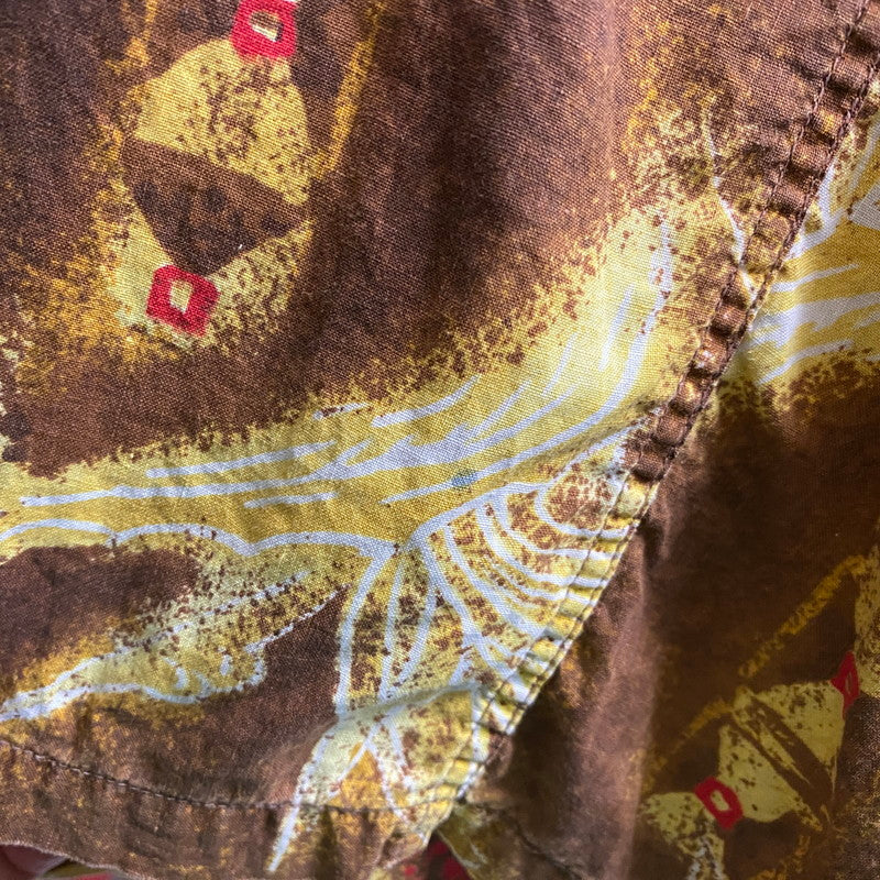 【中古品】【メンズ】 UNKNOWN 50~60's S/S OPEN COLLAR SHIRT MADE IN HAWAII VINTAGE 50~60年代 ショートスリーブ オープンカラー シャツ 半袖 トップス ヴィンテージ 145-250729-yo-22-tei サイズ：XL カラー：ブラウン 万代Net店
