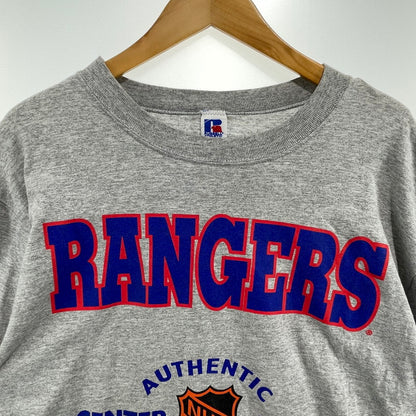 【中古品】【メンズ】 RUSSELL ATHLETIC 80’S USA製 NHLニューヨーク・レンジャーズ Tシャツ ヴィンテージ 古着 145-260818-nm-69-tei サイズ：L カラー：グレー 万代Net店