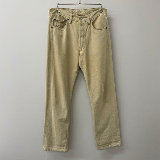 【中古品】【メンズ】 Levi's リーバイス 501 DENIM PANT 977501-0196 501 デニムパンツ ボトムス ジーンズ 後染め ボタン裏刻印 546 USA製 156-250730-ks-32-tei サイズ：31 カラー：ベージュ 万代Net店