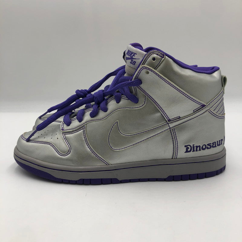 【中古品】【メンズ】 NIKE SB ナイキ スケートボーディング × Dinosaur Jr ダイナソー ジュニア 別注 コラボ DUNK HIGH PREMIUM 313171-003 ダンクハイ プレミアム スニーカー 靴 160-250727-KS-01-tei カラー：METALLIC SILVER/METALLIC SILVER 万代Net店