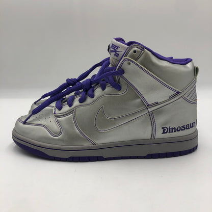 【中古品】【メンズ】 NIKE SB ナイキ スケートボーディング × Dinosaur Jr ダイナソー ジュニア 別注 コラボ DUNK HIGH PREMIUM 313171-003 ダンクハイ プレミアム スニーカー 靴 160-250727-KS-01-tei カラー：METALLIC SILVER/METALLIC SILVER 万代Net店