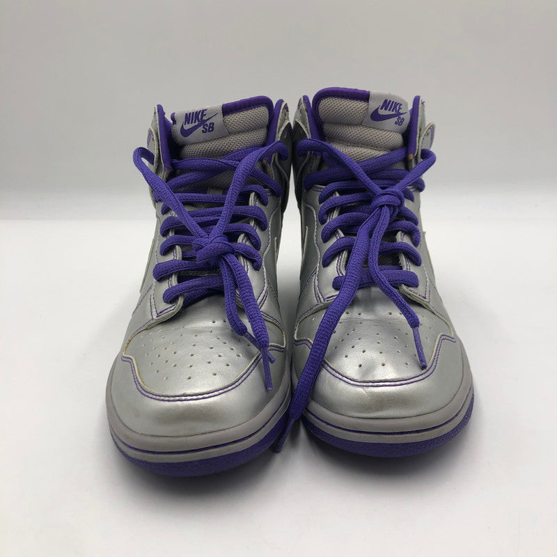 【中古品】【メンズ】 NIKE SB ナイキ スケートボーディング × Dinosaur Jr ダイナソー ジュニア 別注 コラボ DUNK HIGH PREMIUM 313171-003 ダンクハイ プレミアム スニーカー 靴 160-250727-KS-01-tei カラー：METALLIC SILVER/METALLIC SILVER 万代Net店