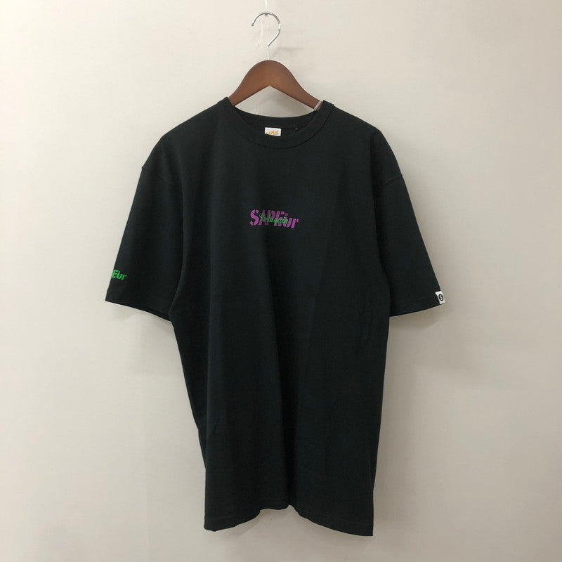 【中古品】【メンズ】 SAPEur サプール HARLEQUIN S/S TEE A0023-470 ハーレクイン ショートスリーブ Tシャツ 半袖 トップス 142-250729-yo-07-fuz サイズ：L カラー：ブラック 万代Net店
