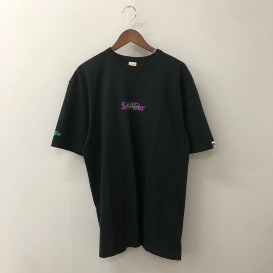 【中古品】【メンズ】 SAPEur サプール HARLEQUIN S/S TEE A0023-470 ハーレクイン ショートスリーブ Tシャツ 半袖 トップス 142-250729-yo-07-fuz サイズ：L カラー：ブラック 万代Net店
