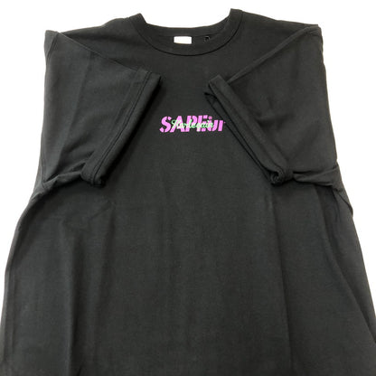 【中古品】【メンズ】 SAPEur サプール HARLEQUIN S/S TEE A0023-470 ハーレクイン ショートスリーブ Tシャツ 半袖 トップス 142-250729-yo-07-fuz サイズ：L カラー：ブラック 万代Net店