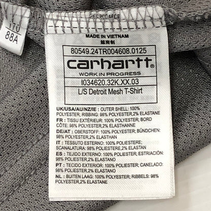 【中古品】【メンズ】 Carhartt WIP カーハート ワークインプログレス L/S DETROIT MESH T-SHIRT I034620 ロングスリーブ デトロイト メッシュ Tシャツ 長袖 トップス 145-250729-yo-18-tei サイズ：S カラー：グレー 万代Net店