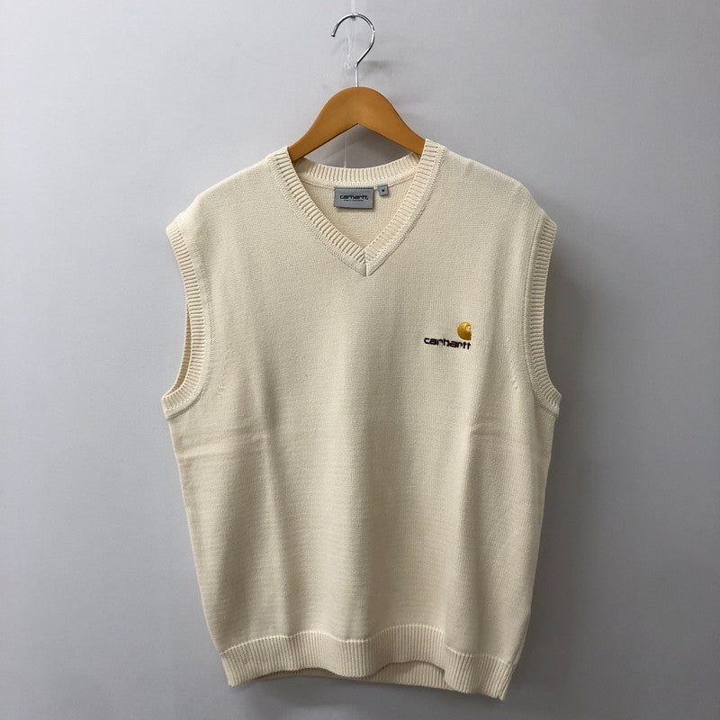 【中古品】【メンズ】 Carhartt WIP カーハート ワークインプログレス S/S ALDUS KNIT VEST A231051 ショートスリーブ アルダス ニット ベスト トップス 145-250729-yo-17-tei サイズ：M カラー：アイボリー 万代Net店