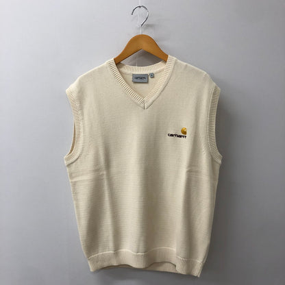 【中古品】【メンズ】 Carhartt WIP カーハート ワークインプログレス S/S ALDUS KNIT VEST A231051 ショートスリーブ アルダス ニット ベスト トップス 145-250729-yo-17-tei サイズ：M カラー：アイボリー 万代Net店