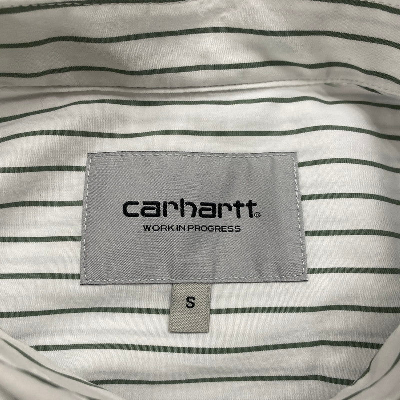【中古品】【メンズ】 Carhartt WIP カーハート ワークインプログレス S/S LINUS SHIRT I033028 ショートスリーブ ライナス シャツ 半袖 トップス 145-250729-yo-19-tei サイズ：S カラー：Park/White 万代Net店
