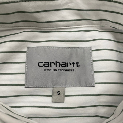 【中古品】【メンズ】 Carhartt WIP カーハート ワークインプログレス S/S LINUS SHIRT I033028 ショートスリーブ ライナス シャツ 半袖 トップス 145-250729-yo-19-tei サイズ：S カラー：Park/White 万代Net店